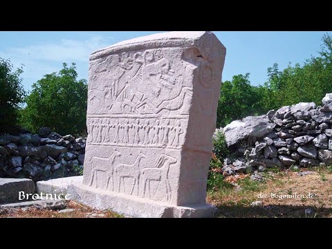 Stećci in Brotnice bei Dubrovnik in Dalmatien