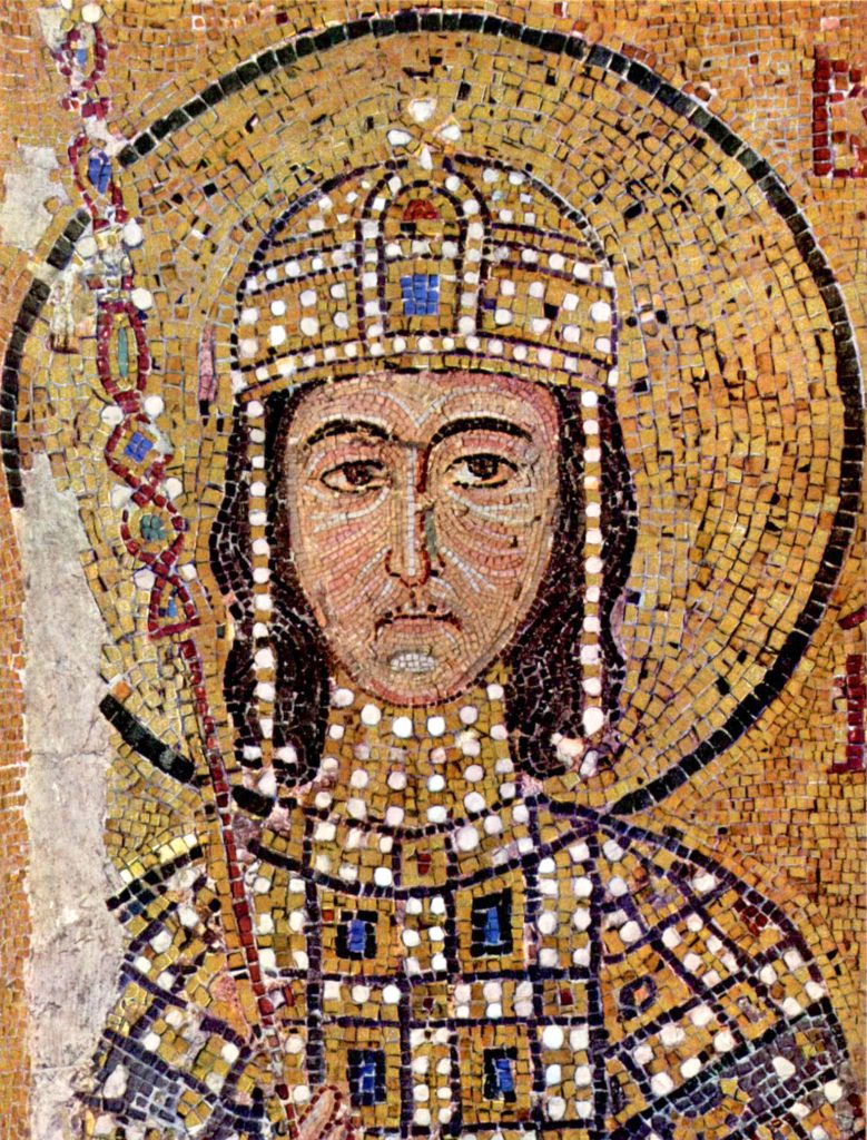 Kaiser Alexios I. Komnenos, Mosaik in der Hagia Sophia