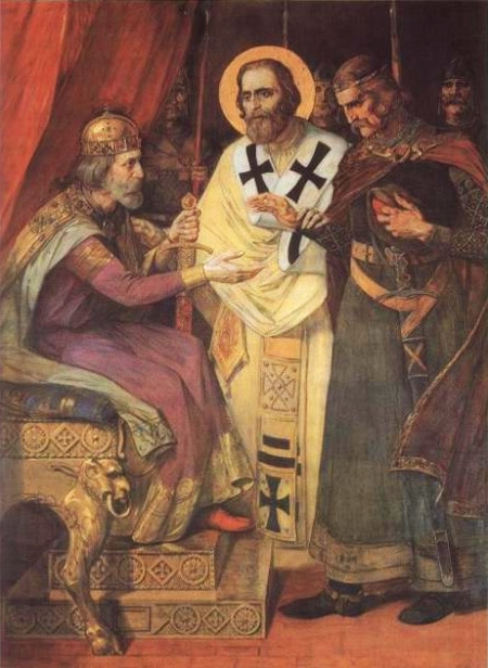 Erzbischof Sava mit seinem Bruder