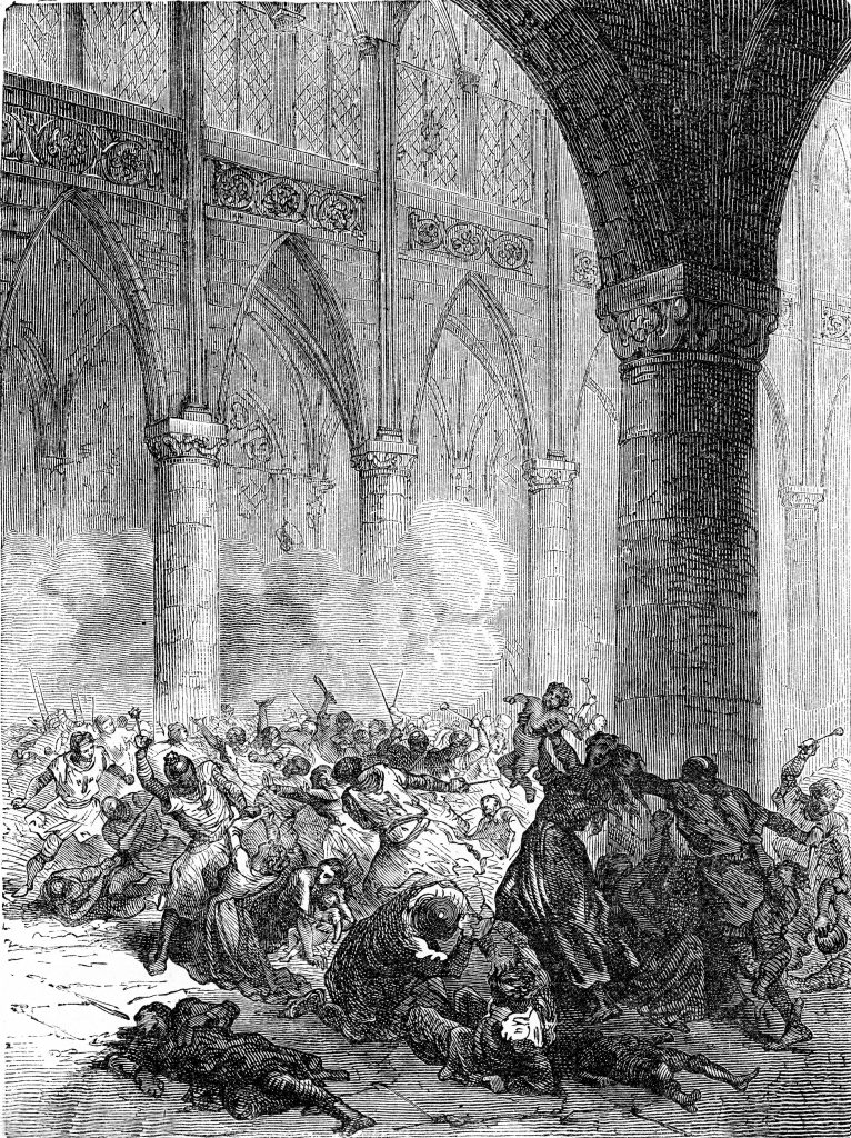 Massaker in Béziers durch die Truppen von Simon de Montfort