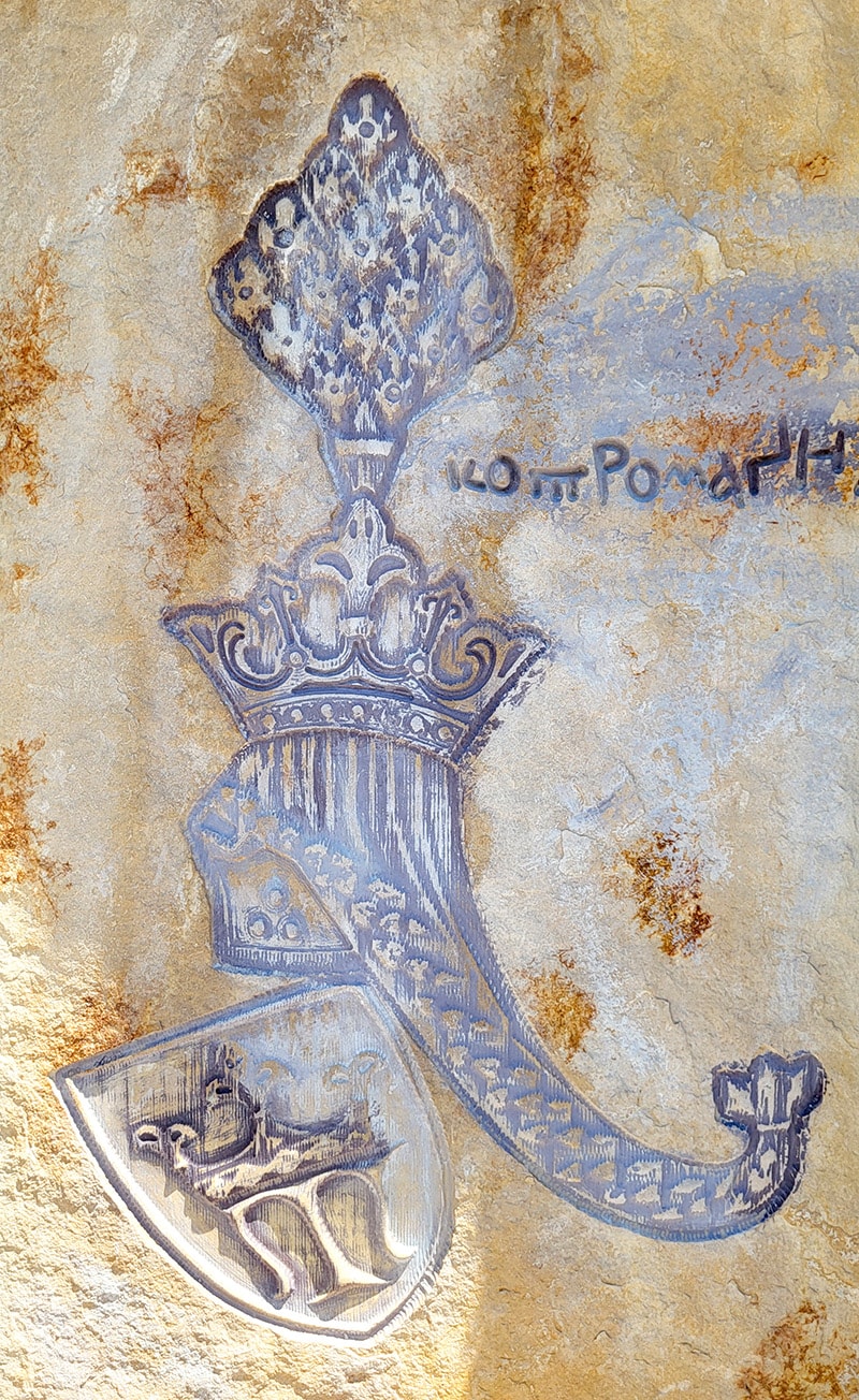 Wappen der Kotromanić-Dynastie, deren Herrscher die Bosnische Kirche häufig protegierten